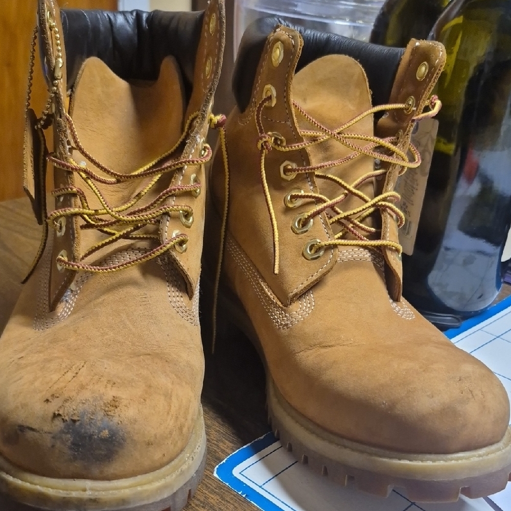 Used,  Men's, Tan Leather Boots
